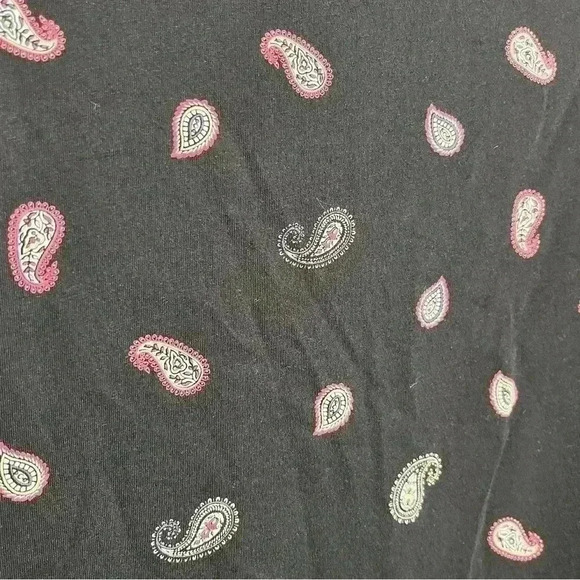 J.Jill Black Long Sleeve Paisley top | size medium - Picture 4 of 7